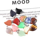 30pcs Mixed Charm Crystal Heart Pendants for Jewelry Making