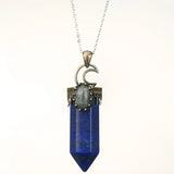 Natural Stone Crystal Hexagonal Pendant Necklace