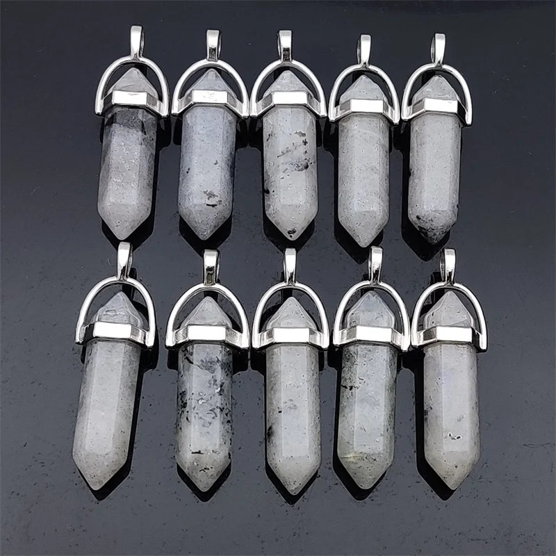 Labradorite Crystal Pendant for Jewelry Making