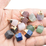 Natural Stone Crystal Pendant for Jewelry Making DIY 12pcs/lot