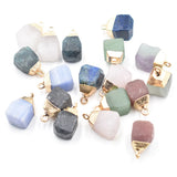 Natural Stone Crystal Pendant for Jewelry Making DIY 12pcs/lot