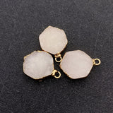 Natural Stone Crystal Pendants Drusy Crystal Charms for DIY Jewelry Making