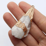 Natural Stone Crystal Pendants Jewelry DIY Accessories for Necklaces Earrings