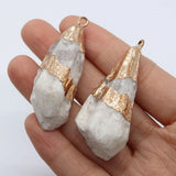 Natural Stone Crystal Pendants Jewelry DIY Accessories for Necklaces Earrings