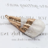 Natural Stone Crystal Pendants Jewelry DIY Accessories for Necklaces Earrings