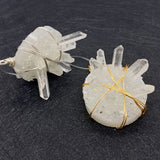 Raw Stone Crystal Pillar Quartz Charms for DIY Necklace