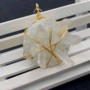 Raw Stone Crystal Pillar Quartz Charms for DIY Necklace