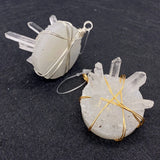 Raw Stone Crystal Pillar Quartz Charms for DIY Necklace