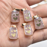 Crystal Pendants Necklace Amethyst Rose Quartz Moon Charm 12pcs