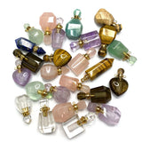 Agate Aromatherapy Perfume Bottle Necklace Charm