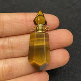 Agate Aromatherapy Perfume Bottle Necklace Charm