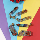 Mixed Charm Point Crystal Pillar Pendants for Jewelry Making