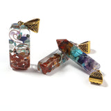 Mixed Charm Point Crystal Pillar Pendants for Jewelry Making
