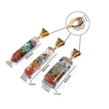 Mixed Charm Point Crystal Pillar Pendants for Jewelry Making