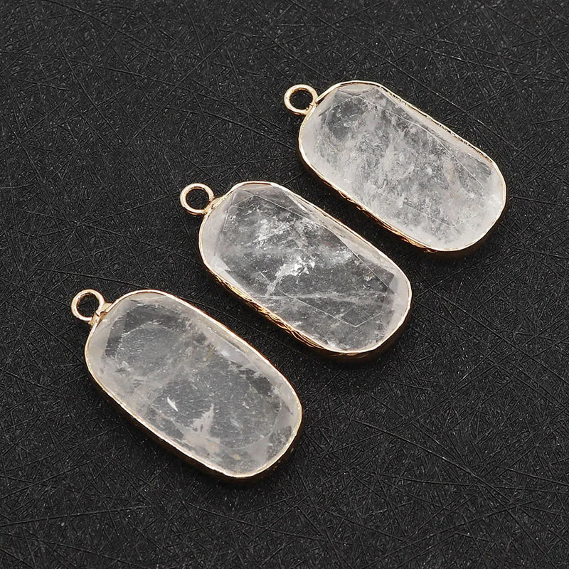 Crystal Quartz Pendants for Jewelry Making DIY Women Necklace Earr