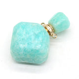 Amazonite Crystal Vial Pendant for Jewelry Making