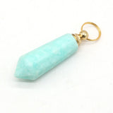 Amazonite Crystal Vial Pendant for Jewelry Making