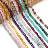 Natural Stone Faceted Beads Lapis Lazuli Fluorite Garnet Loose Bead