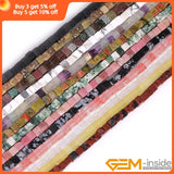 Natural Stone Cube Square Loose Beads For Jewelry Making 15 inch