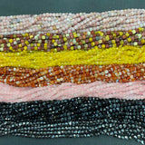 Natural Stone Cube Faceted Beads, Amethyst, Agate, Tourmaline