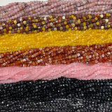 Natural Stone Cube Faceted Beads, Amethyst, Agate, Tourmaline