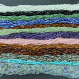 Natural Stone Cube Faceted Beads, Amethyst, Agate, Tourmaline