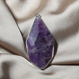 Faceted Polygon Pendant Amethyst Turquoise Rose Quartz DIY Necklace Jewelry