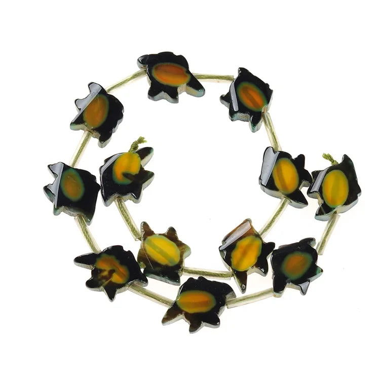 Natural Stone Bear Tropical Fish Beads for DIY Jewelry Making