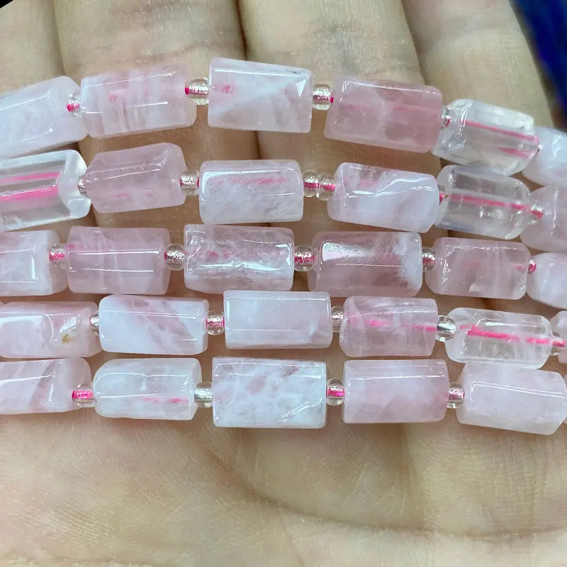 Natural Stone Cylinder Crystal Beads for Jewelry Making DIY Bracelet