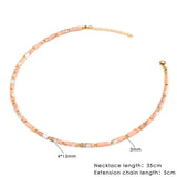 Malachite Stone Cylinder Beads Necklace Choker
