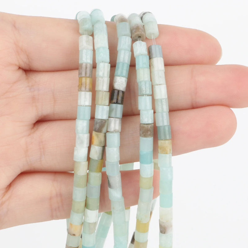 Natural Stone Cylinder Jaspers Crystal Quartz Beads