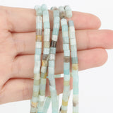 Natural Stone Cylinder Jaspers Crystal Quartz Beads