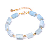 Aquamarine Chakra Chain Bracelet for Women