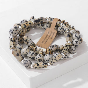Dalmation Beads Bracelet Amethyst Opal Quartz Charm Bracelet