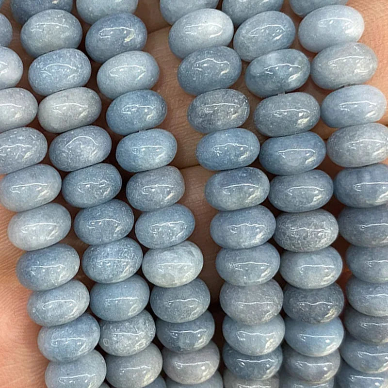 Dark Chalcedony Jades 5x8MM Abacus Beads for DIY Jewelry Making