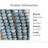 Dark Chalcedony Jades 5x8MM Abacus Beads for DIY Jewelry Making