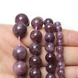Dark Purple Chalcedony Round Spacer Beads 6-12MM