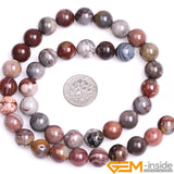 Dark Red Fantasy Jaspers Round Beads 8-10mm Strand 15 inch