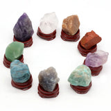 Natural Stone Reiki Healing Gem w/ Base Lucky Gift Mini Ornaments