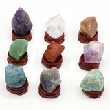 Natural Stone Reiki Healing Gem w/ Base Lucky Gift Mini Ornaments