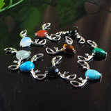 Natural Stone Deer Head Pendant Necklace Women Dinner Party Accessories