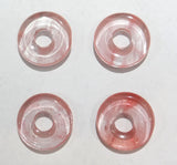 Natural Stone Donut Necklace Pendant 18mm Round Circle Healing Crystal Bead