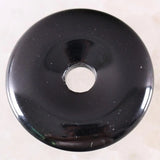 Lapis Crystal Donut Necklace Pendant 30mm Round Circle Healing Bead