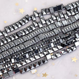 Natural Stone Double Hole Hematite Spacer Beads for DIY Jewelry Making