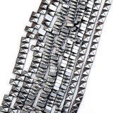 Natural Stone Double Hole Hematite Spacer Beads for DIY Jewelry Making