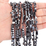 Natural Stone Double Hole Hematite Spacer Beads for DIY Jewelry Making