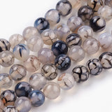 Dragon Vein Agates Round Beads for DIY Jewelry Making 4-10mm