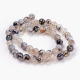 Dragon Vein Agates Round Beads for DIY Jewelry Making 4-10mm
