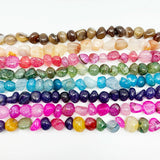 Dragon Veins Agates Beads 10-12mm Strand 15''