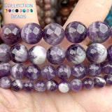 Purple Amethysts Crystal Loose Spacer Round 6-12MM for Jewelry Making
